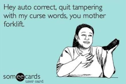 A message to autocorrect